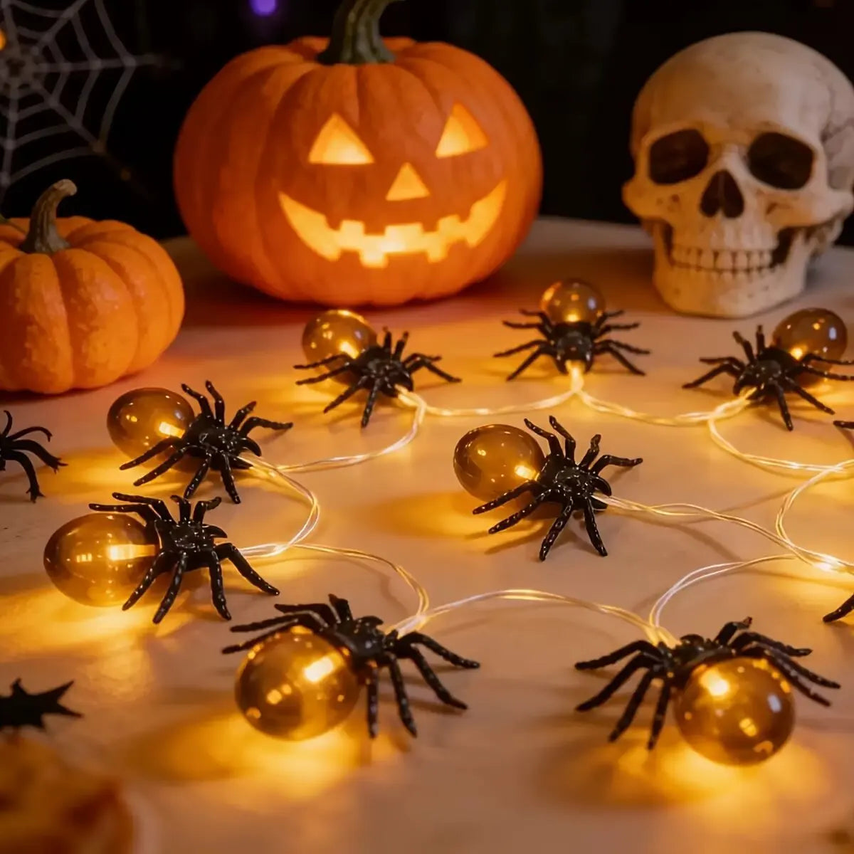 LED Spider Web Lights